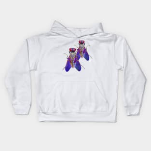 Blue Fly Formation Kids Hoodie